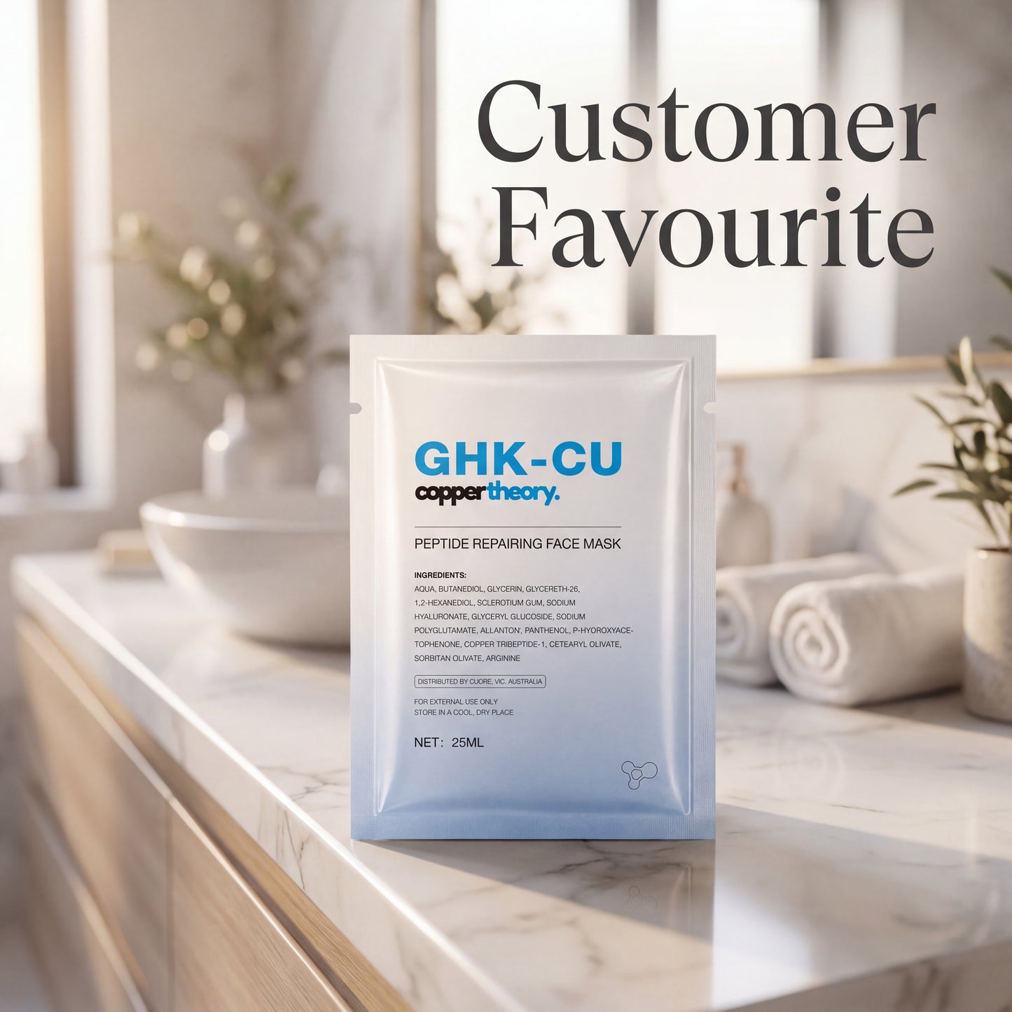 GHK-Cu Copper Peptide Repair Face Mask 5 Pack