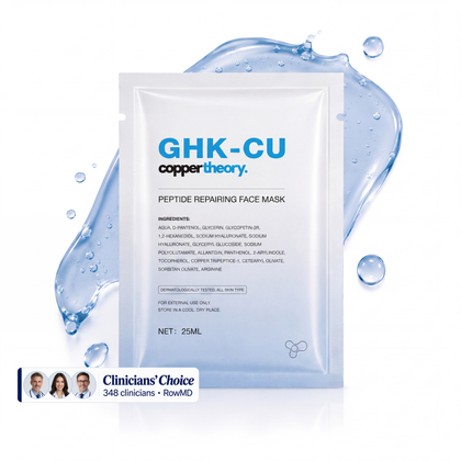 GHK-Cu Copper Peptide Face Mask 5 Pack for Hydration, Glow & Plumping