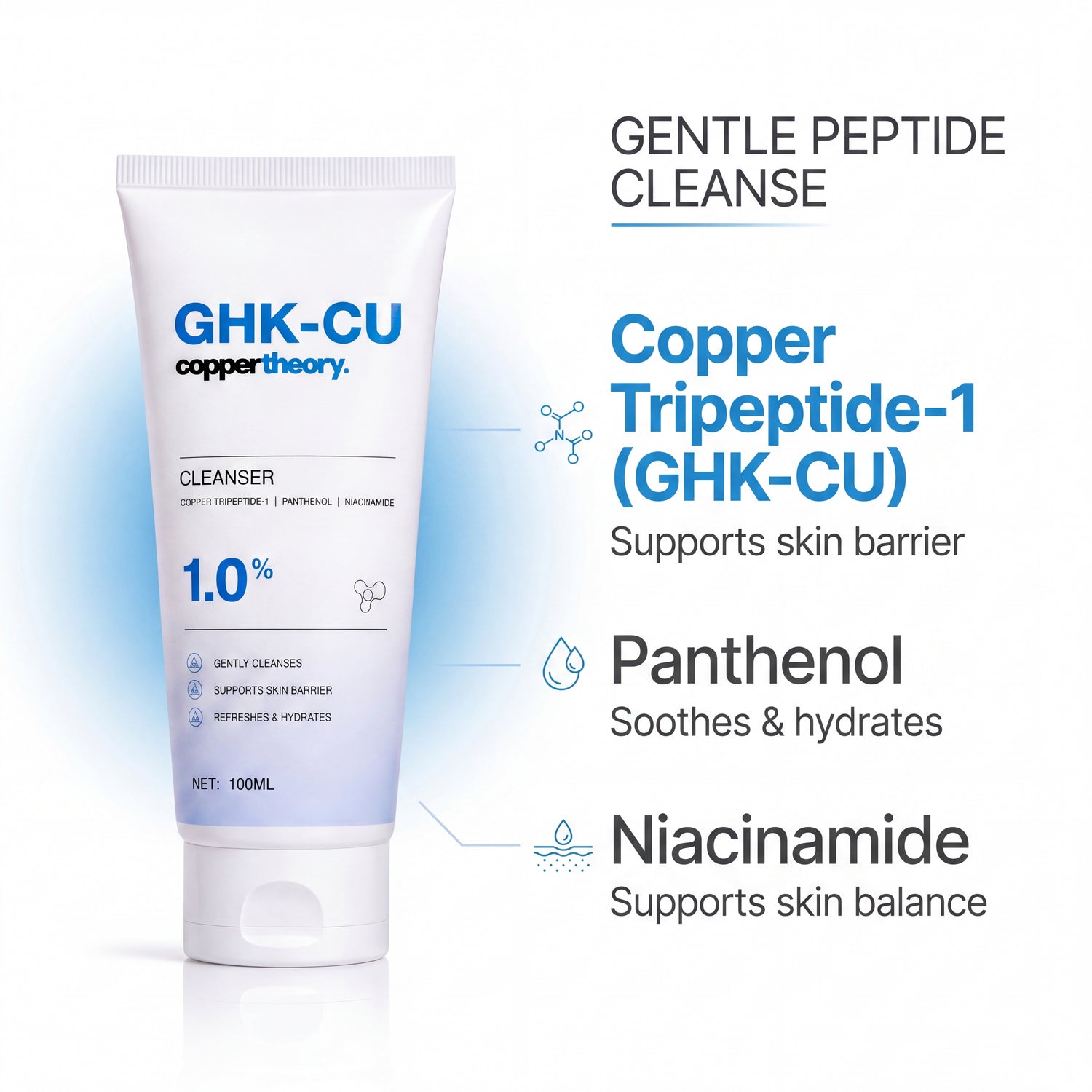 ghk cu skin purge Copper Peptide Facial Cleanser Does BPC-157 need to research tissue repair peptide Fragrance:Rugged